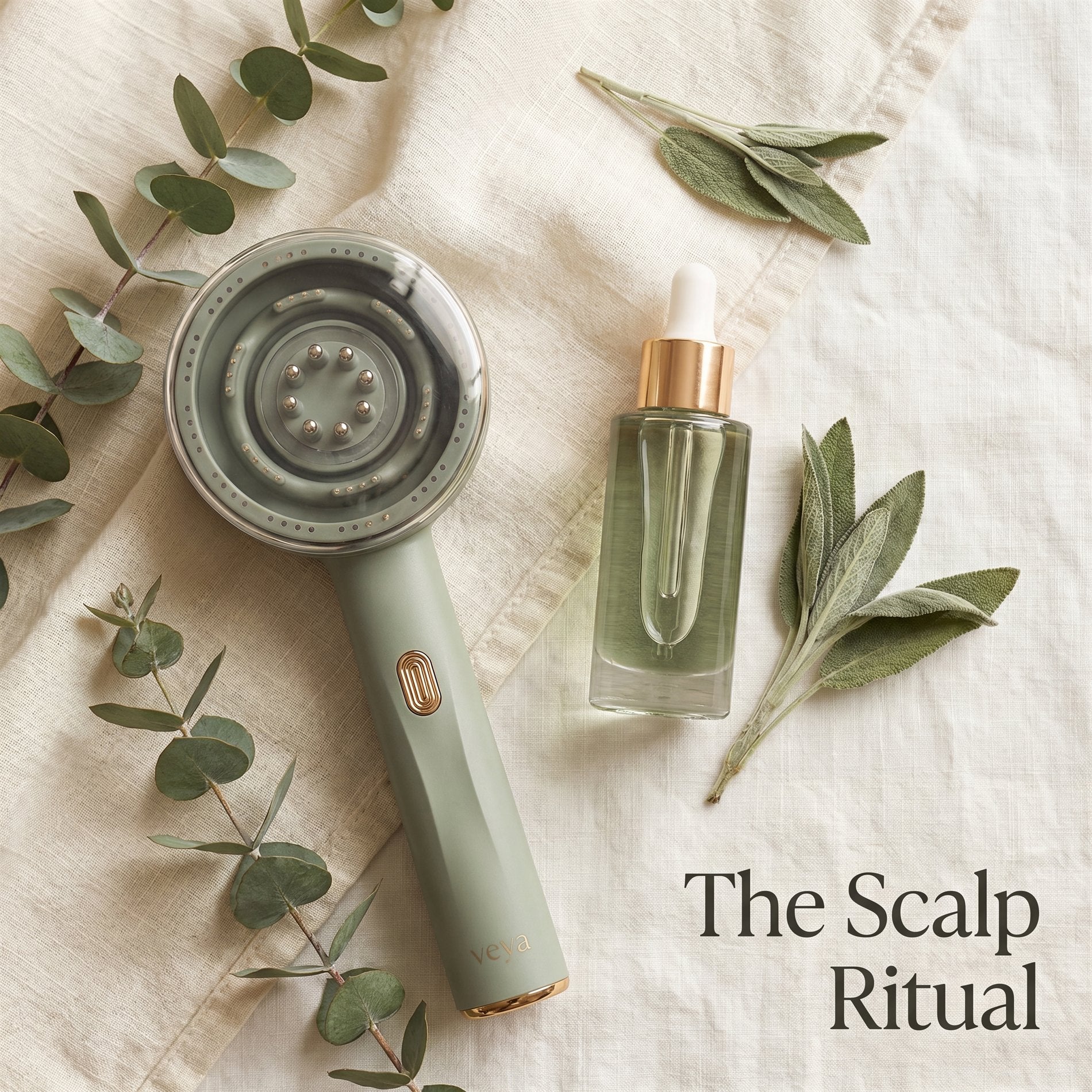 Veya Scalp Care Kit with serum and soft botanical textures